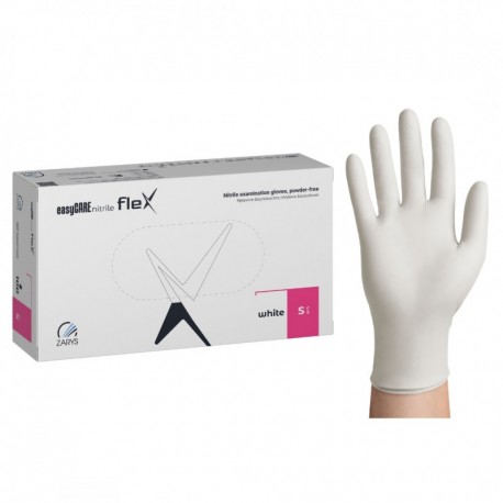 ZARYS Rękawice easCARE nitryl białe S 100szt