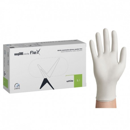 ZARYS Rękawice easCARE nitryl białe L 100szt