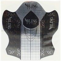 Szablony Bling czarno srebrne 50szt