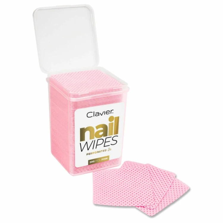Cla waciki-bezpylowe-perforowane-w-pudelku-200szt.nail-wipes-rozowe-800x800-26584