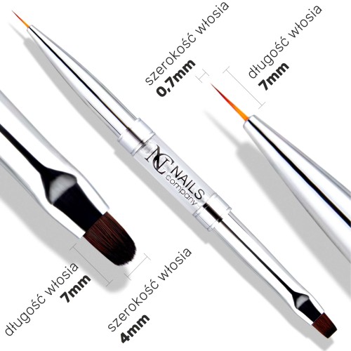 NC pędzelek DUO-OVAL-BRUSH-4--NAIL-ART.-BRUSH--25290