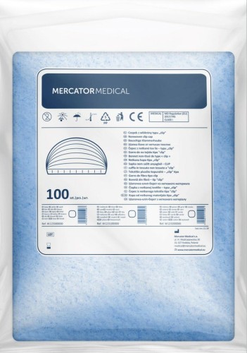Czepek-z-wlokniny-typu-CLIP-bialy-100szt.-Mercator a-50039